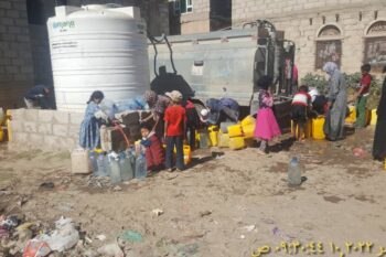 468,000 litres of clean water provided to 1,600 families in Heziz area during November