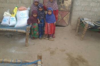 14 Malnourished children in Bani Quis of Hajjah receiving their monthly food baskets