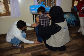 Mona Relief continues for the second day delivering Eid clothing to orphans in the capital Sana’a